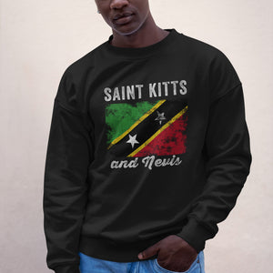 Saint Kitts and Nevis Flag Distressed Sweatshirt