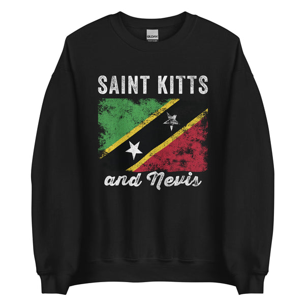 Saint Kitts and Nevis Flag Distressed Sweatshirt