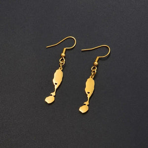 Saint Kitts and Nevis Map Earrings
