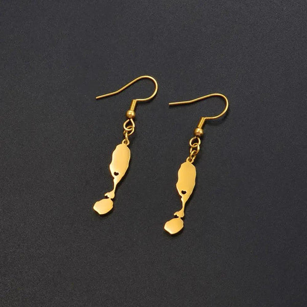 Saint Kitts and Nevis Map Earrings