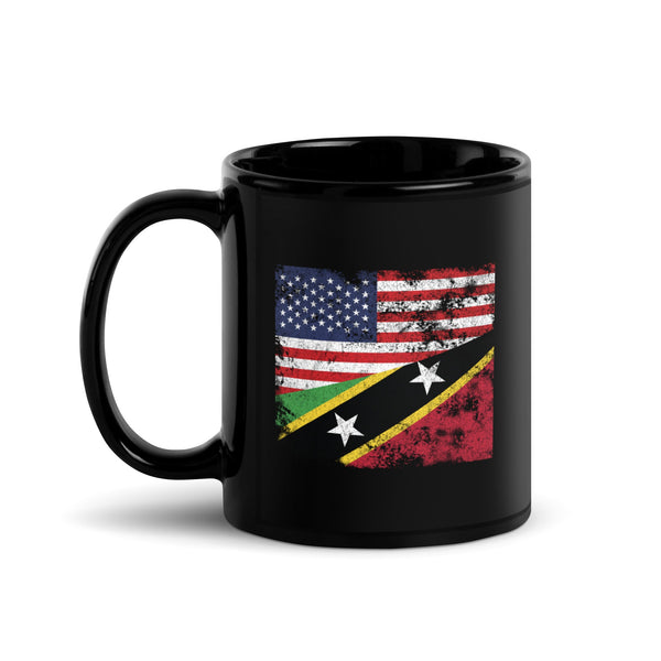 Saint Kitts and Nevis USA Flag Mug