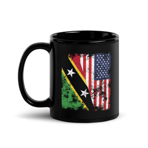 Saint Kitts and Nevis USA Flag Mug
