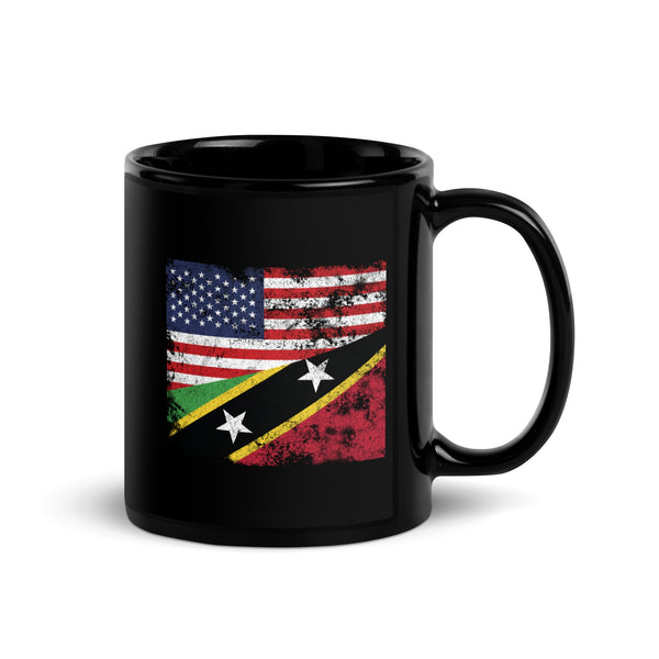 Saint Kitts and Nevis USA Flag Mug