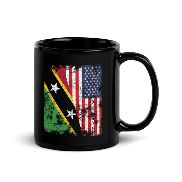 Saint Kitts and Nevis USA Flag Mug