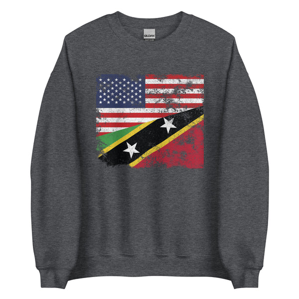 Saint Kitts and Nevis USA Flag Sweatshirt