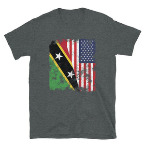 Saint Kitts and Nevis USA Flag T-Shirt