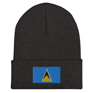 Saint Lucia Flag Beanie - Embroidered Winter Hat