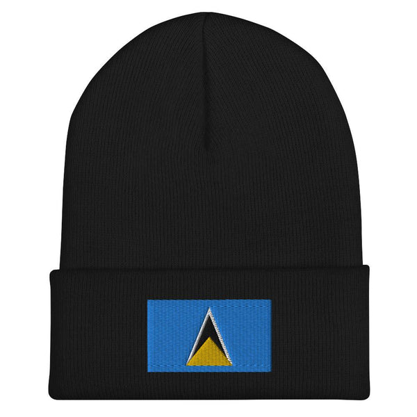 Saint Lucia Flag Beanie - Embroidered Winter Hat