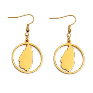 Saint Lucia Map Earrings