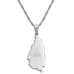 Saint Lucia Map Necklace