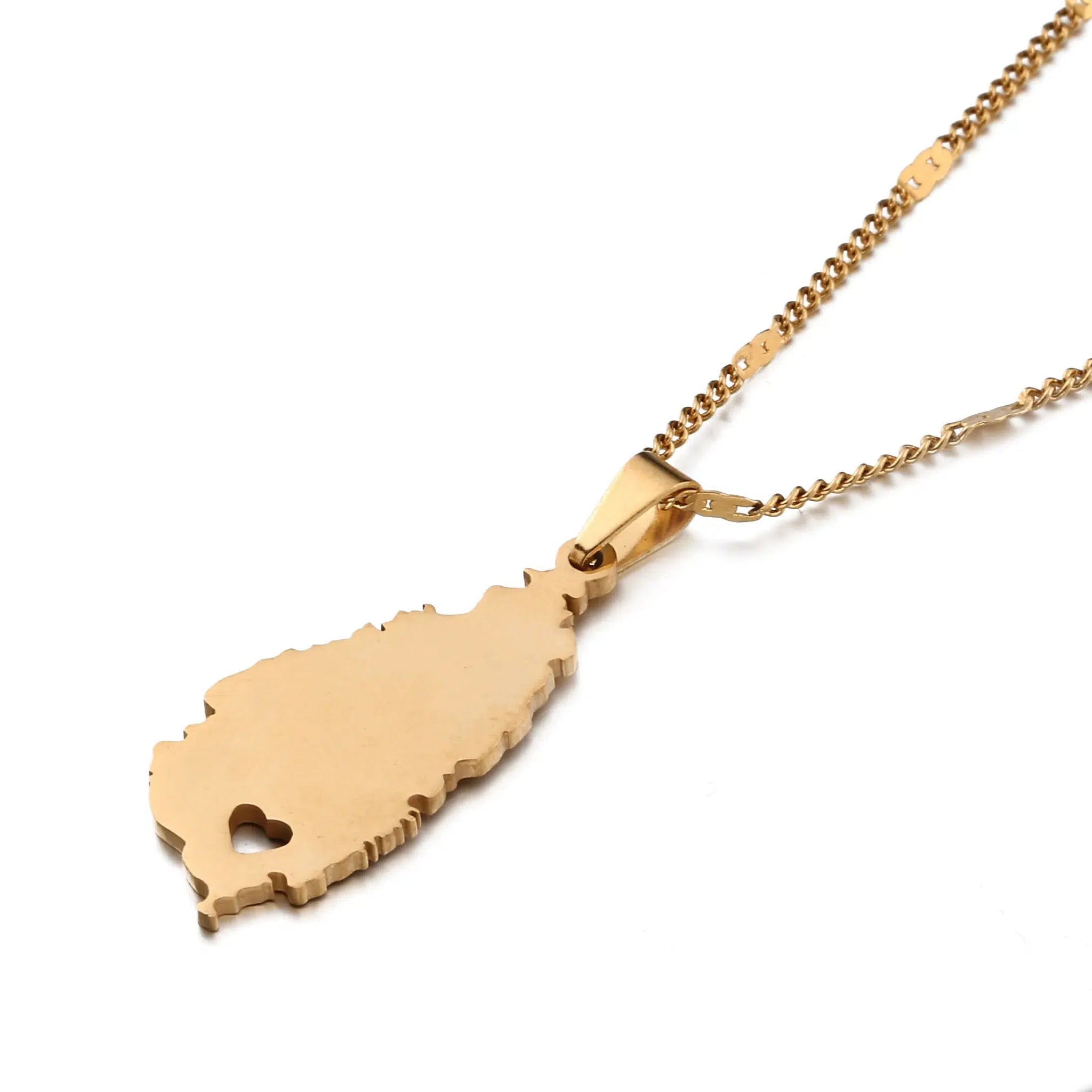 Saint Lucia Map Necklace