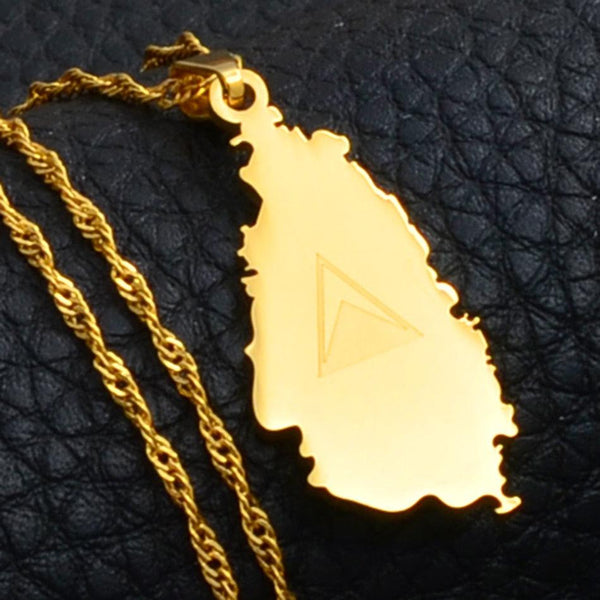 Saint Lucia Map Necklace