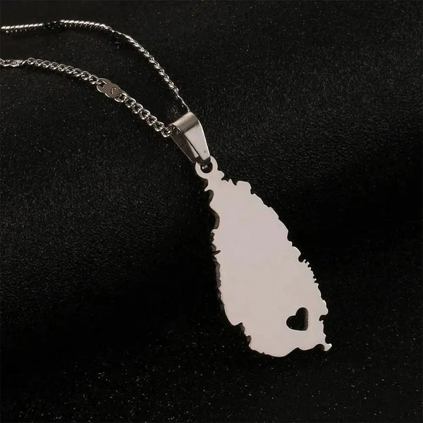 Saint Lucia Map Necklace