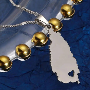 Saint Lucia Map Necklace