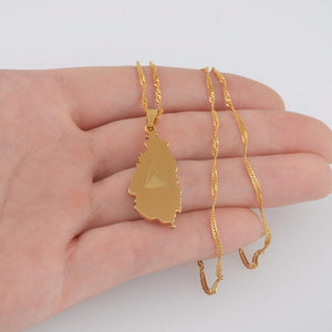 Saint Lucia Map Necklace