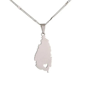 Saint Lucia Map Necklace