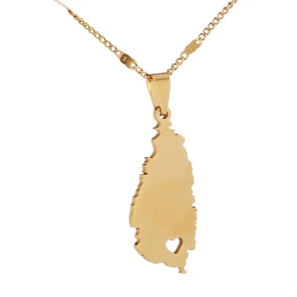 Saint Lucia Map Necklace