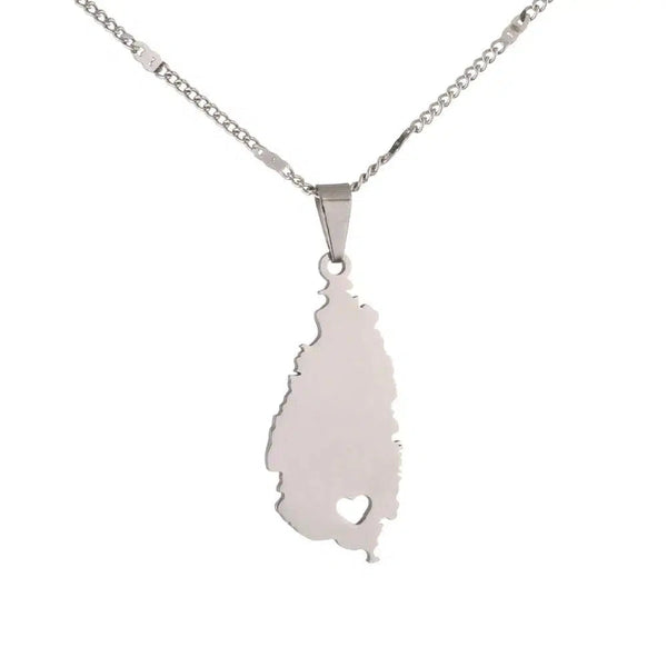 Saint Lucia Map Necklace