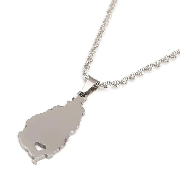 Saint Lucia Map Necklace