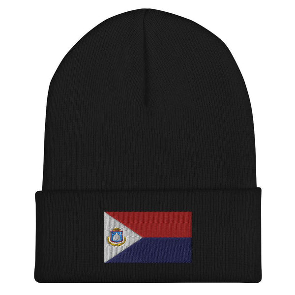 Saint Martin Flag Beanie - Embroidered Winter Hat
