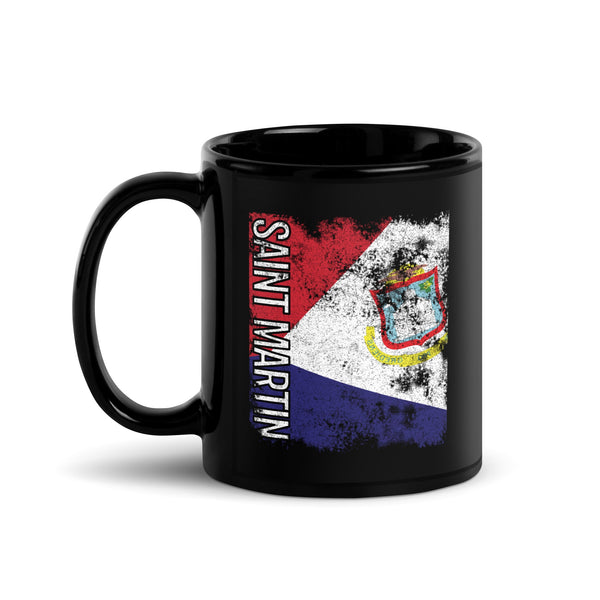 Saint Martin Flag - Distressed Flag Mug