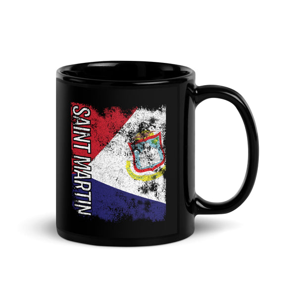 Saint Martin Flag - Distressed Flag Mug