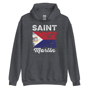 Saint Martin Flag Distressed Hoodie