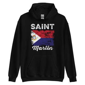 Saint Martin Flag Distressed Hoodie