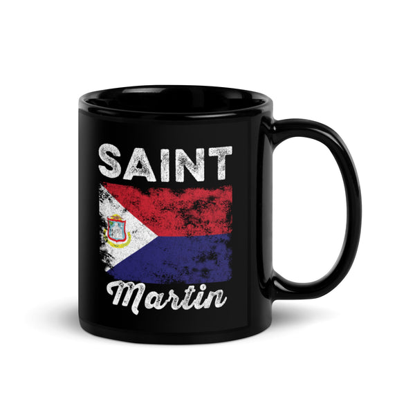 Saint Martin Flag Distressed Mug