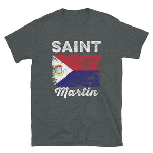 Saint Martin Flag Distressed T-Shirt