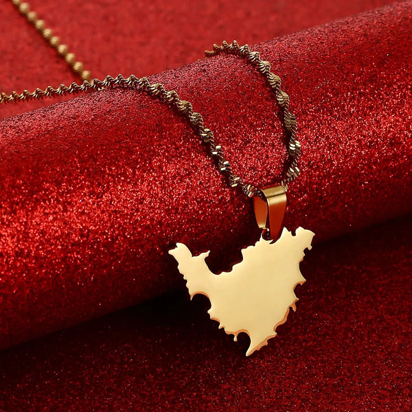 Saint Martin Map Necklace