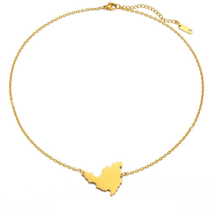 Saint Martin Map Necklace