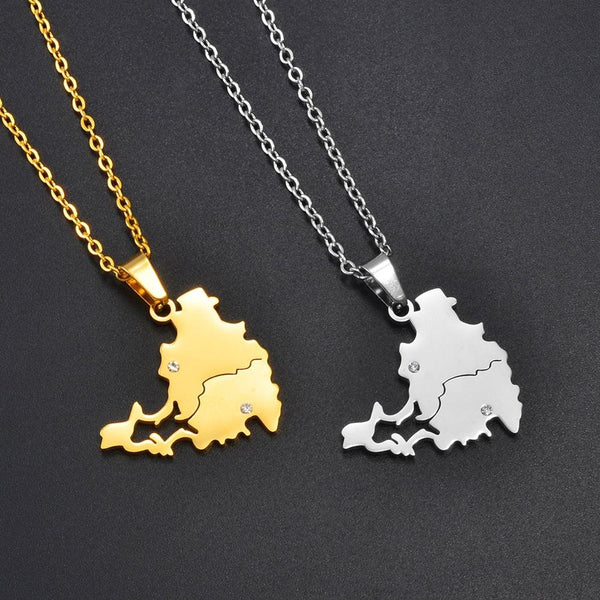 Saint Martin Map Necklace