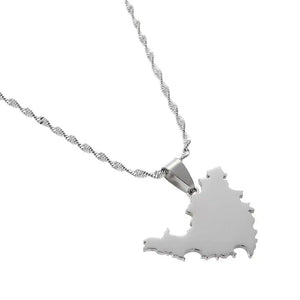 Saint Martin Map Necklace