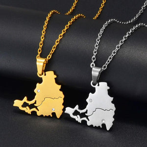 Saint Martin Map Necklace