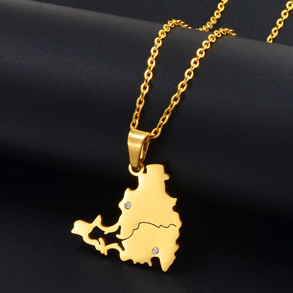 Saint Martin Map Necklace