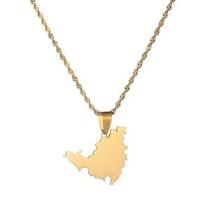 Saint Martin Map Necklace