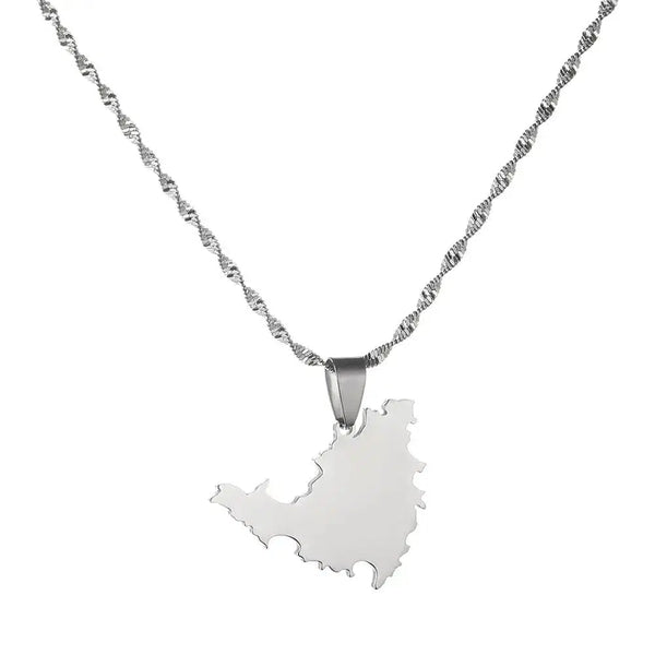 Saint Martin Map Necklace