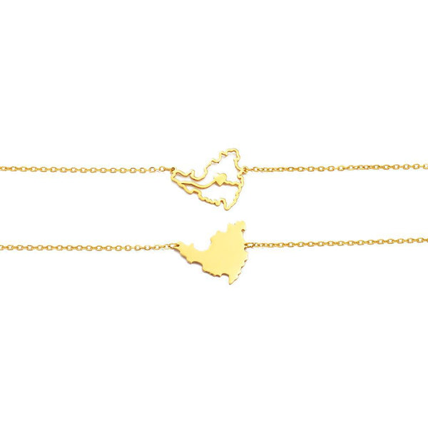 Saint Martin Map Necklace