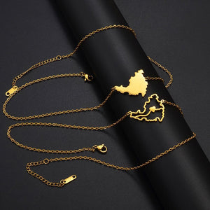 Saint Martin Map Necklace