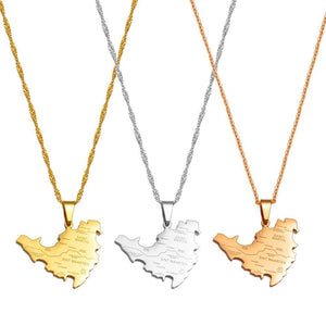 Saint Martin Map Necklace