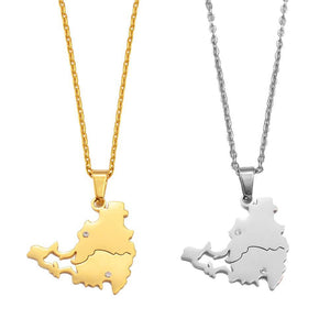 Saint Martin Map Necklace