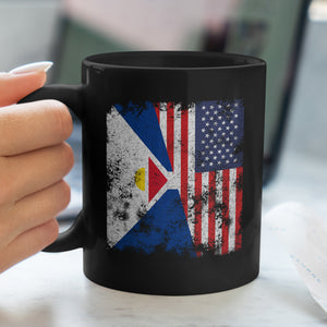 Saint-martin USA Flag Mug