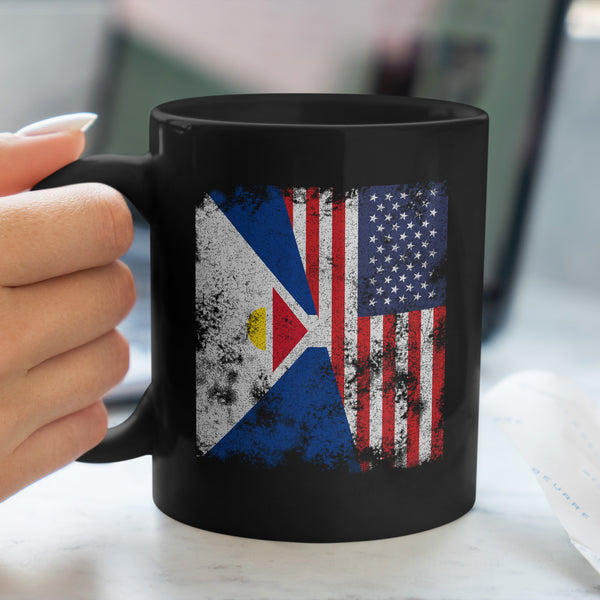Saint-martin USA Flag Mug