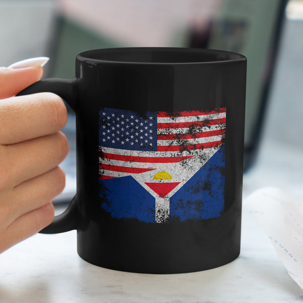 Saint-martin USA Flag Mug