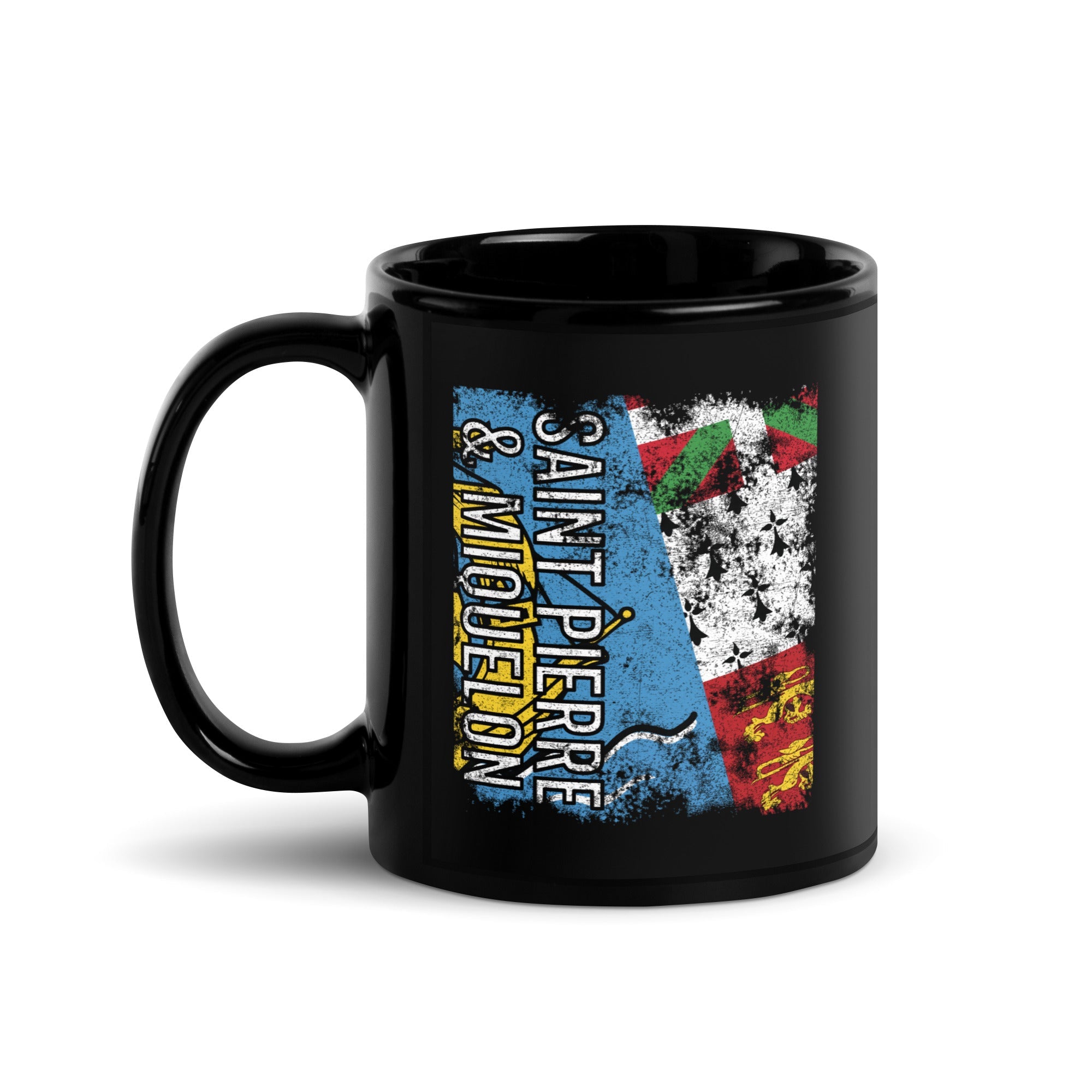 Saint Pierre And Miquelon Flag - Distressed Flag Mug