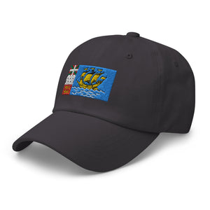 Saint Pierre & Miquelon Flag Cap - Adjustable Embroidered Dad Hat