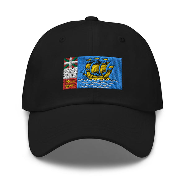 Saint Pierre & Miquelon Flag Cap - Adjustable Embroidered Dad Hat