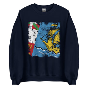 Saint Pierre and Miquelon Flag Sweatshirt