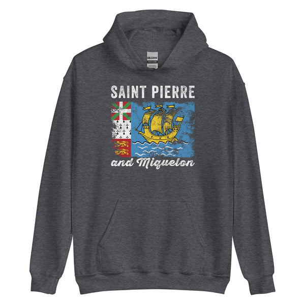 Saint Pierre and Miquelon Flag Vintage Hoodie